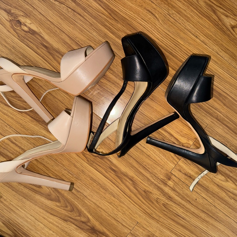 Guess Elegant Nude Platform Heels - Picture 13 of 13